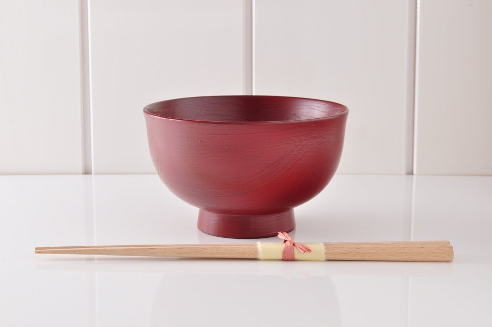 ネット限定】羽反汁椀 刷毛根来 ＃1 - 【うるし家族】 福井県で漆器の塗り加工、販売をしています。特注も承っています。